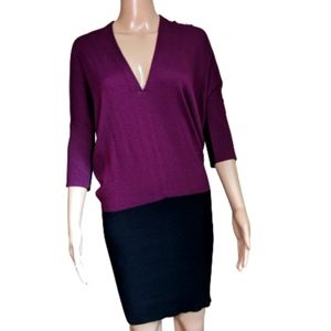 Mason Colorblock Pencil Dress Drop Waist Sz Small